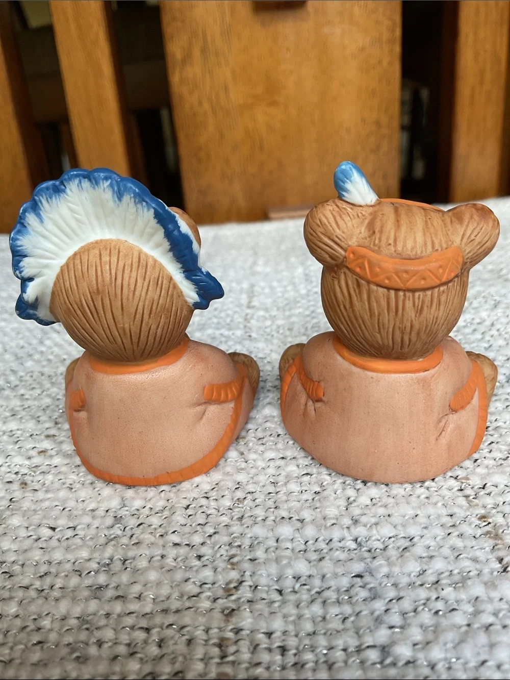 Homco Harvest Bears Thanksgiving Indian Figurines